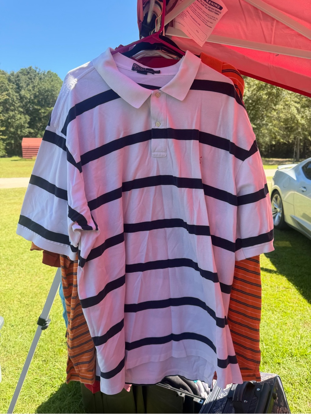 Polo by Ralph Lauren White Polo with Black Stripes